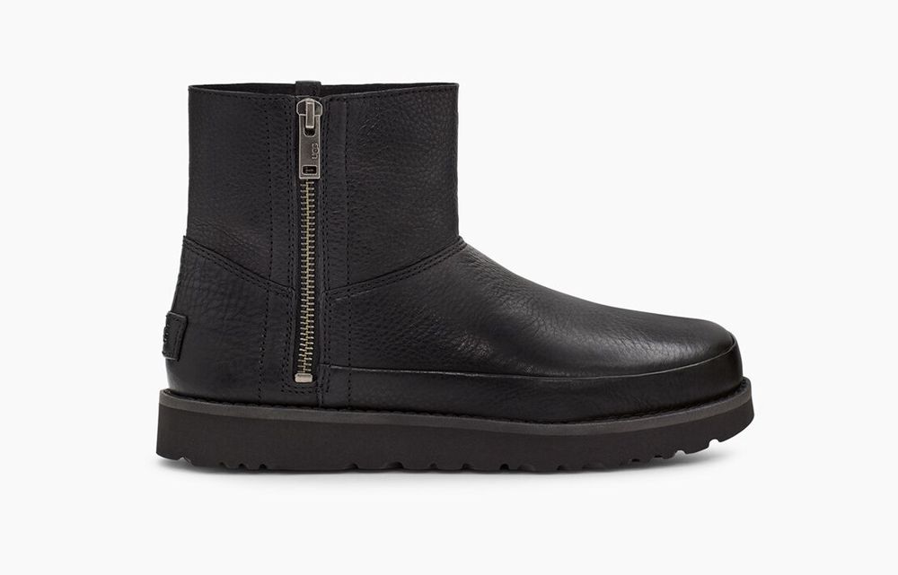 Ugg Mini Boot Womens - Ugg Deconstructed Mini Zip Black - 248AZBYED